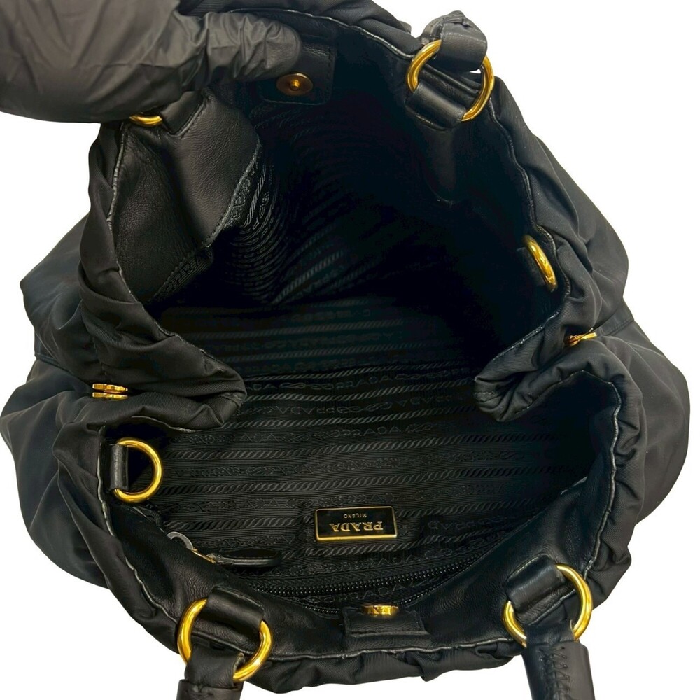 PRADA Black Leather Shoulder Bag - Picture 9 of 9